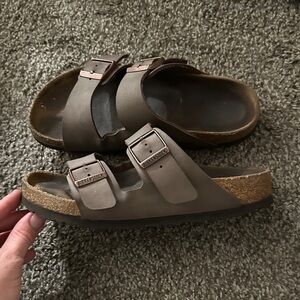 Birkenstock Taupe Double-Strap Sandals